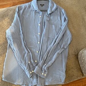 Express Casual Light Blue Button-Down Shirt